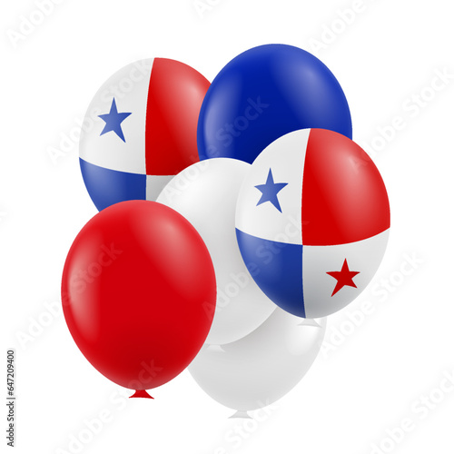 Vector Illustration of Panama Independence Day. Balloons.
