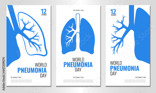 Vector Illustration of World Pneumonia Day. Use as advertising, invitation, banner, 