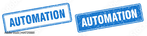 automation stamp set. automation square grunge sign