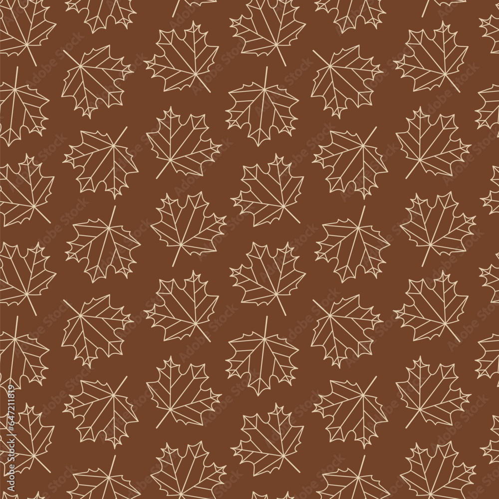 Autumn Maple Leaves Geometric Seamless Pattern Autumn Maple Leaves Geometric Seamless Pattern