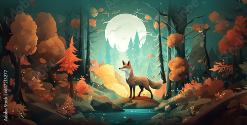 wolf in the woods, wolf howling at night, a wolf character in a forest landscape hd wallpaper