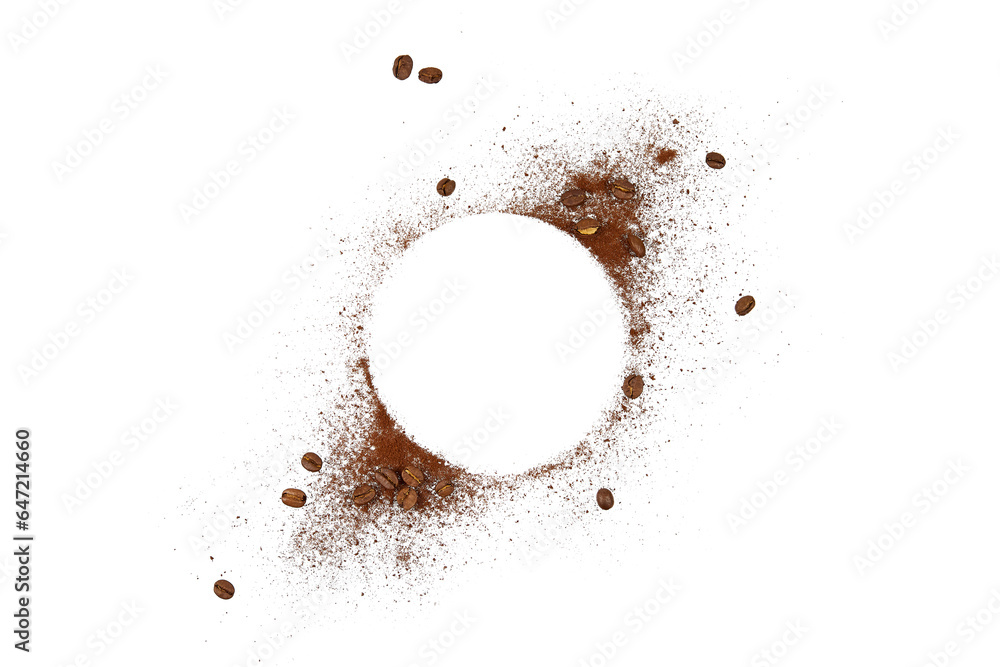 coffee beans frame isolated transparent png - obrazy, fototapety, plakaty 