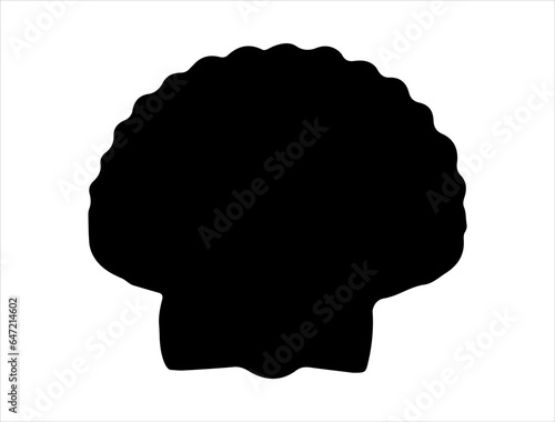 Clam shell silhouette vector art