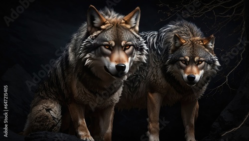 "Frontiers of Majesty: Intense Gaze of the Noble Wolf in Isolation" © Famahobi