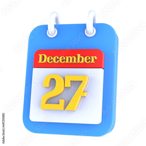 Calendar icon 3d render