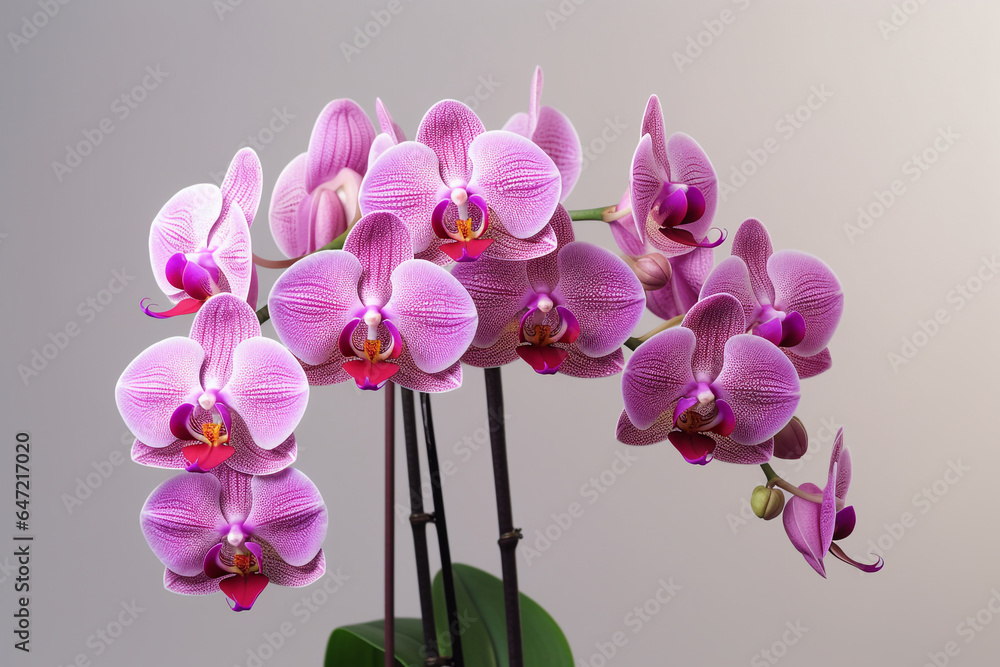 Fototapeta premium beautiful orchid flowers white background