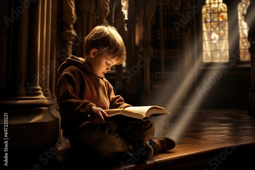 book, reading, student, child, study, learning, sitting, books, learn, boy, knowledge, library, ancient building, atmosphere