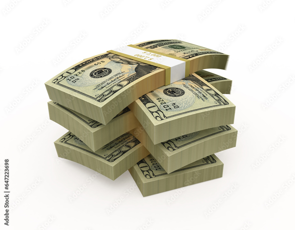 3d render twenty dollar banknote (clipping path) 3d render twenty dollar banknote (clipping path)