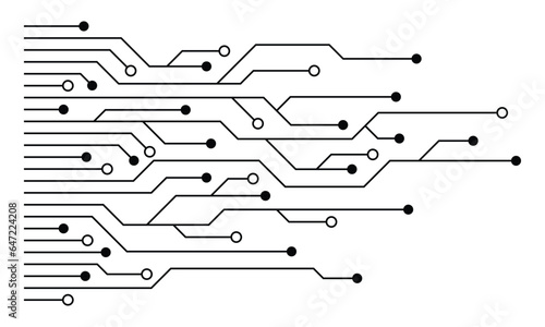 Printed circuit board. Abstract futuristic circuit board. Hi tech digital circuit board. Futuristic technology design elements. Vector illustration
