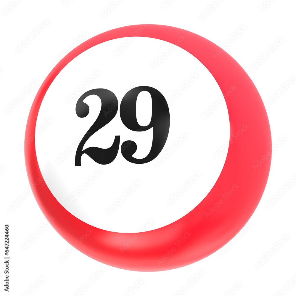 ball number 3d render ball number 3d render