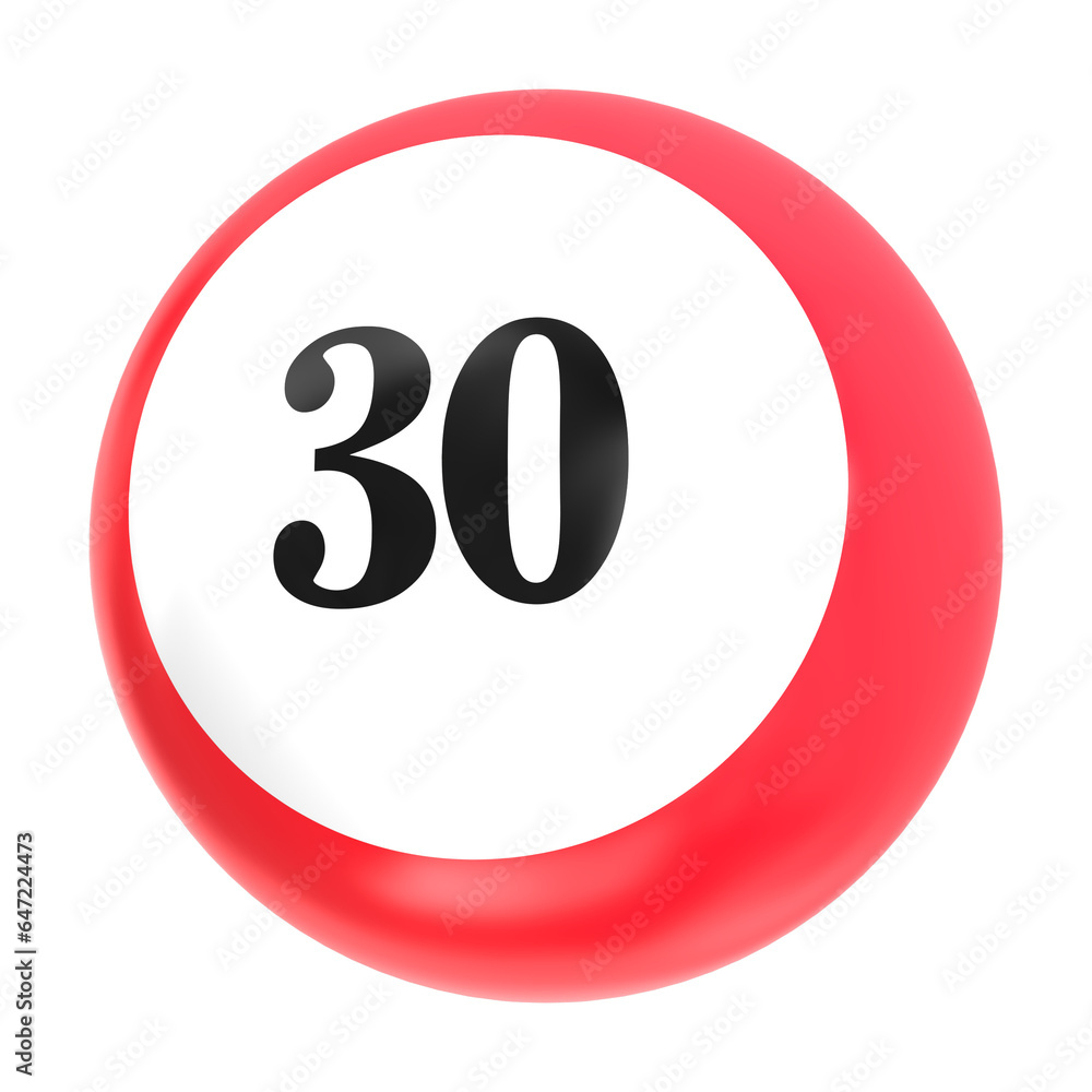 ball number 3d render ball number 3d render