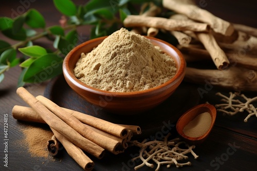 Ashwagandha is a traditional medicine found in stem and powder forms. Generative AI