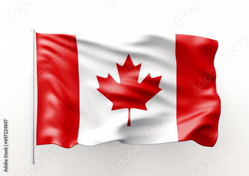 canadian flag waving photo