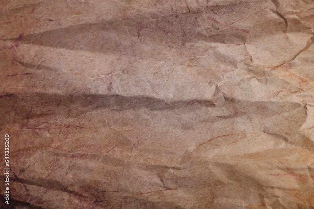 Texture of crumpled parchment paper as background, top view Texture of crumpled parchment paper as background, top view
