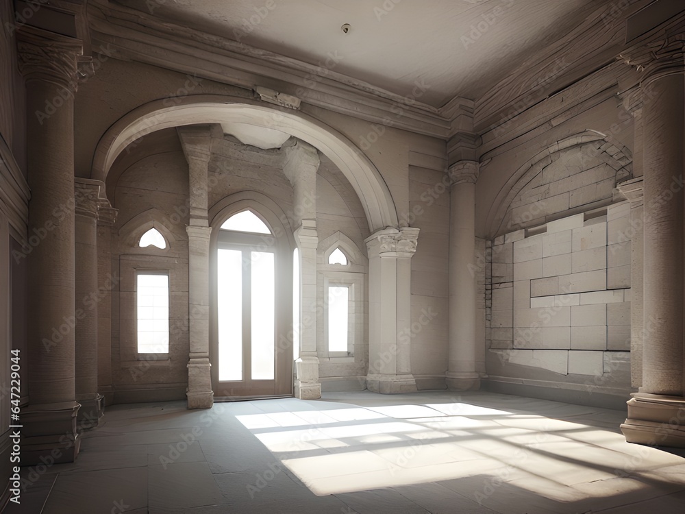 interior of the old city in the morning