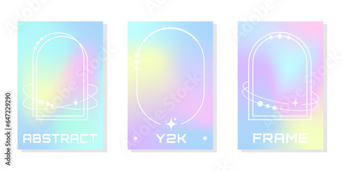 Modern vector background with gradient for posters, posters, social networks in Y2K style, retro style, psychedelic style