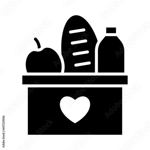 Food Donation Glyph Icon Design