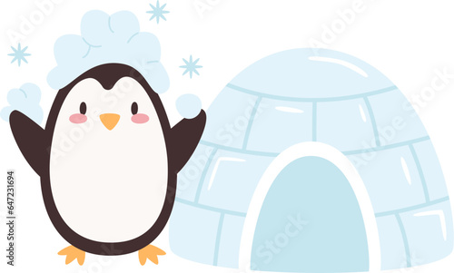 Penguin With Ice House