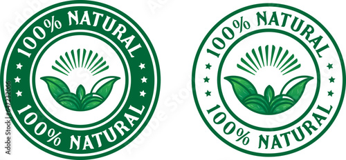 Nature Logo Vector Art, Icons, and Graphics 100% natural logo Vector 