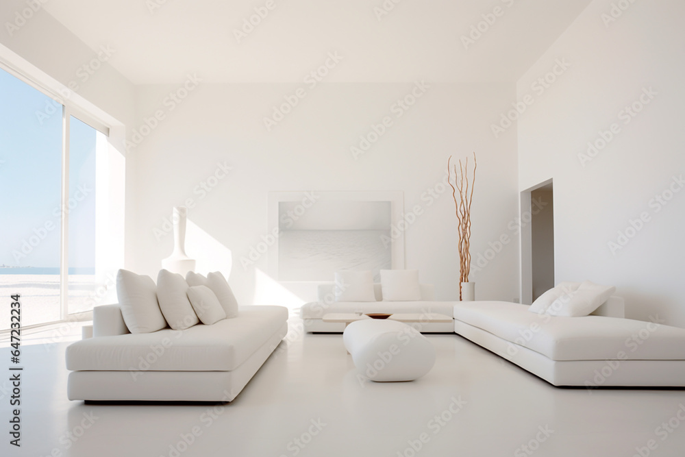 Fototapeta premium Minimal modern living room