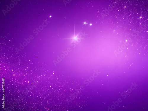 Digital purple particles wave and light abstract background AI generated