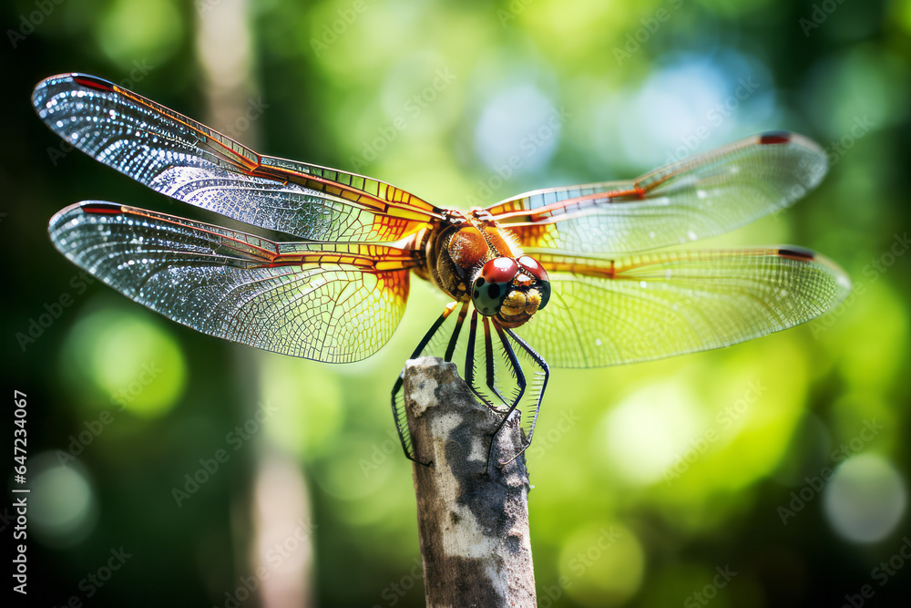 Insect - Dragonfly on branch in Australia Insect - Dragonfly on branch in Australia