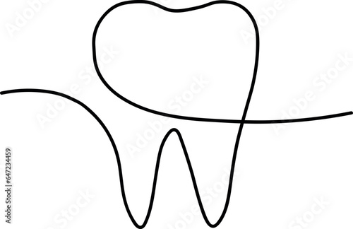 silueta de diente ideal para consultorio odontológico  photo