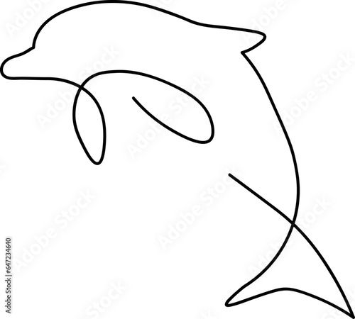 silueta de delfín ideal para la vida en el mar