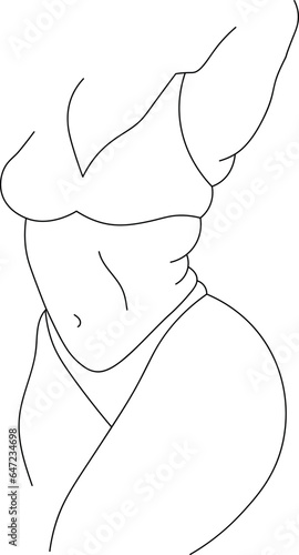 cuerpo de mujer natural ideal para el día de la mujer o representar la mujer 