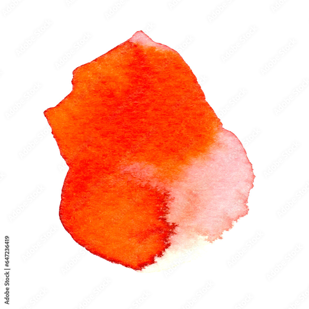red wet watercolor paint blot isolated on white background, scarlet ink splatter design template red wet watercolor paint blot isolated on white background, scarlet ink splatter design template