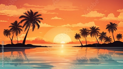 sunset on the beach © Nature Creative