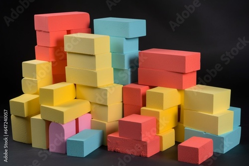 blocks made of foam. Generative AI