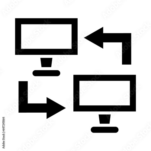 Local Network Glyph Icon Design
