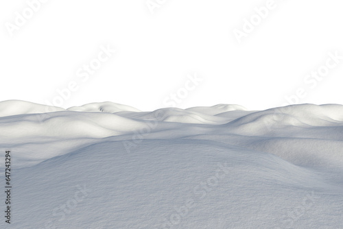 Digital png illustration of winter landscape with snow on transparent background © vectorfusionart
