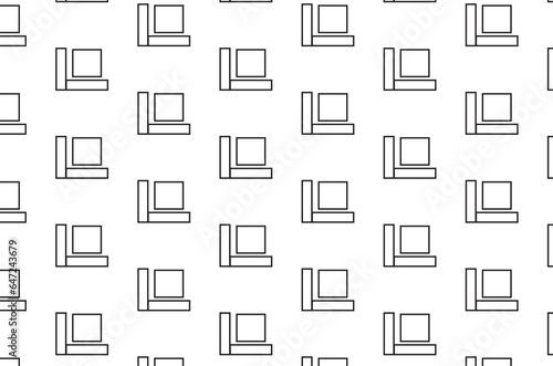 Digital png illustration of black squares pattern on transparent background