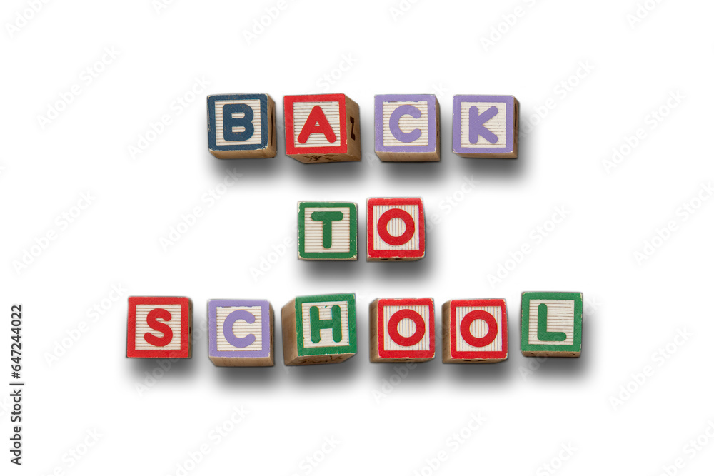 Digital png illustration of back to school text on wooden blocks on transparent background Digital png illustration of back to school text on wooden blocks on transparent background