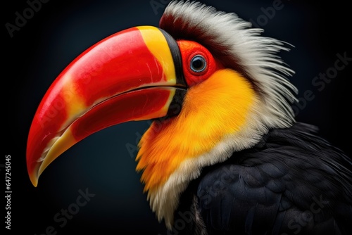 A toucan with a red and yellow head © Tymofii