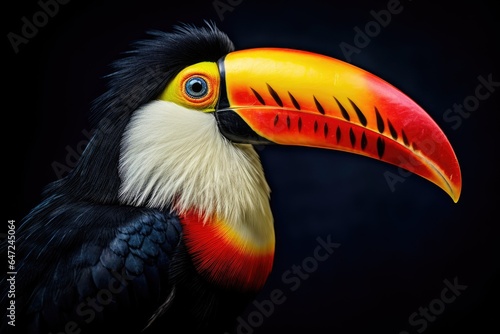 A toucan with a red and yellow head © Tymofii