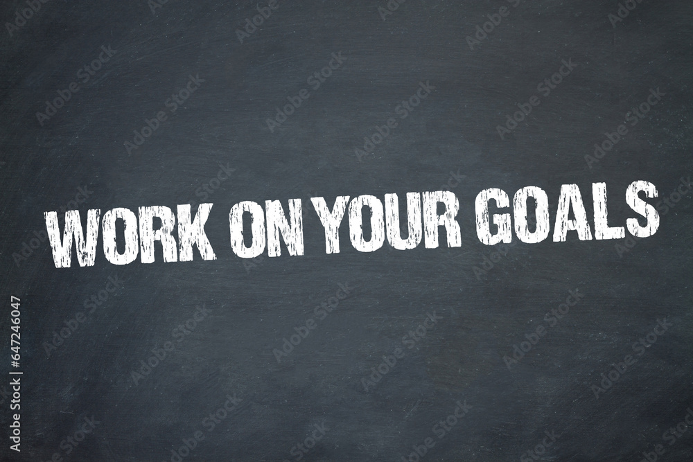 Obraz premium work on your goals 