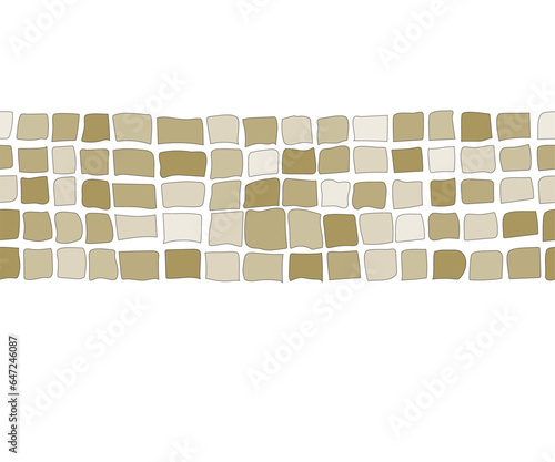 Natural stone path cartoon. Vector.
