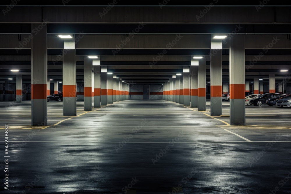 Business parking empty carpark abstract