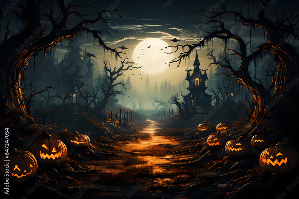 scary spooky halloween season, monster skull and crossbones halloween witch with pumpkin, halloween and October background scary spooky halloween season, monster skull and crossbones halloween witch with pumpkin, halloween and October background