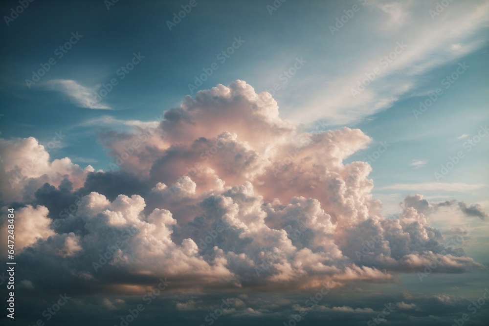 sky with clouds, cloudes over sky, Generative AI