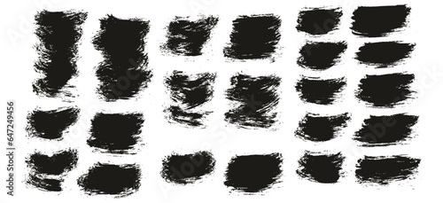 Round Brush Thin Short Background Artist Brush High Detail Abstract Vector Background Set 