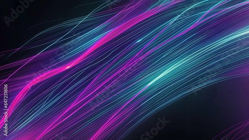 abstrtact colorful wave of light on a black background photo