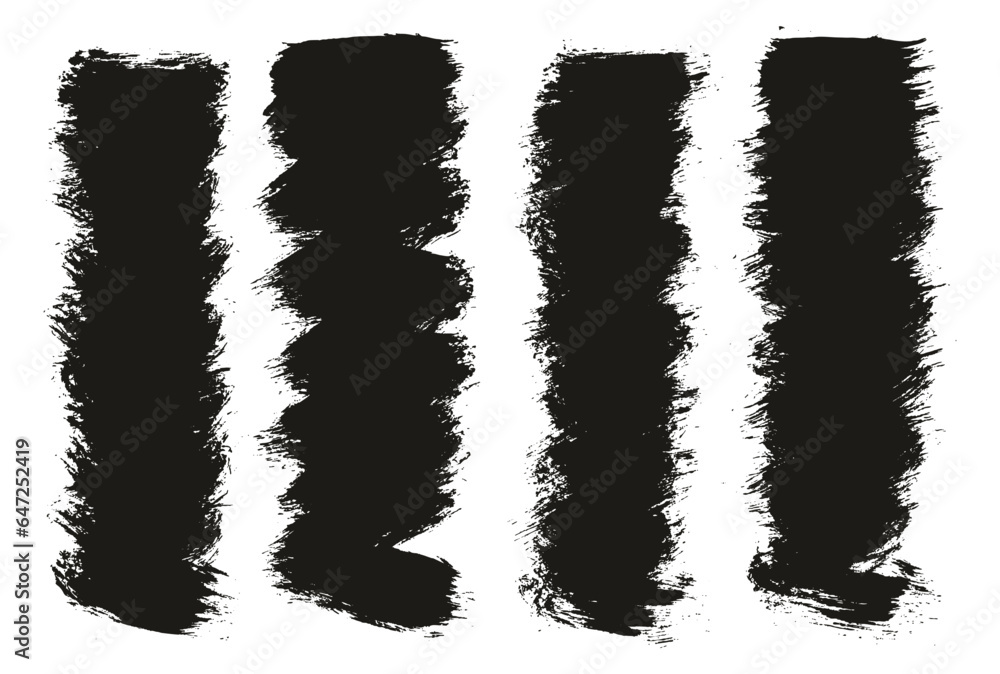 Round Brush Thin Short Background Artist Brush High Detail Abstract Vector Background Set Round Brush Thin Short Background Artist Brush High Detail Abstract Vector Background Set