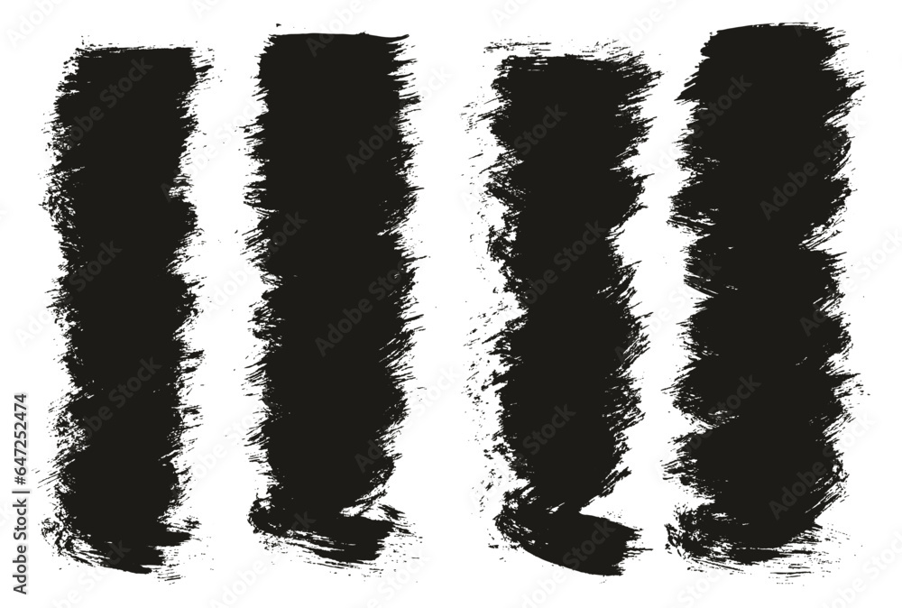 Round Brush Thin Short Background Artist Brush High Detail Abstract Vector Background Set Round Brush Thin Short Background Artist Brush High Detail Abstract Vector Background Set