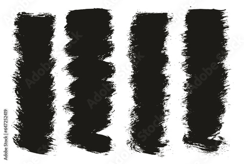 Round Brush Thin Short Background Artist Brush High Detail Abstract Vector Background Set 