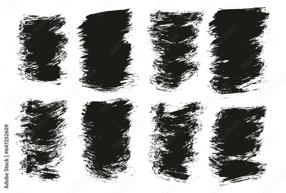 Round Brush Thin Short Background Artist Brush High Detail Abstract Vector Background Set Round Brush Thin Short Background Artist Brush High Detail Abstract Vector Background Set