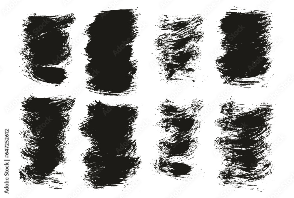 Round Brush Thin Short Background Artist Brush High Detail Abstract Vector Background Set Round Brush Thin Short Background Artist Brush High Detail Abstract Vector Background Set
